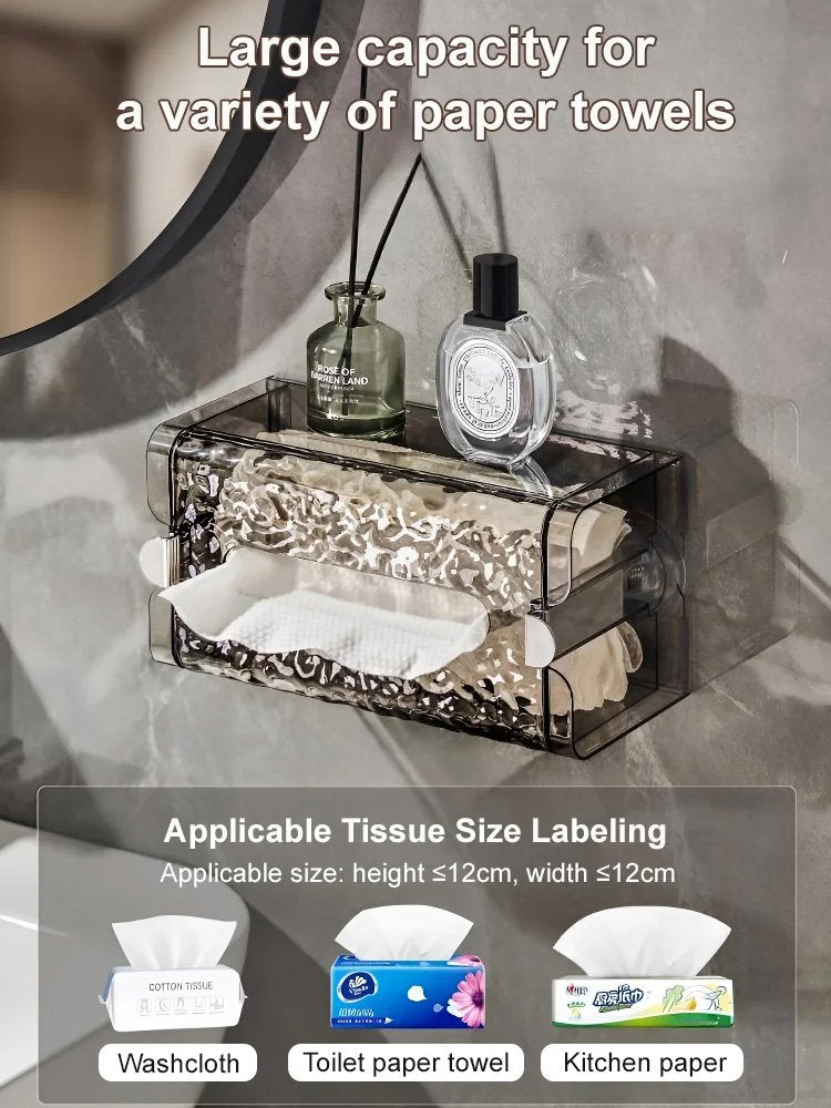 Self-contained Suction Cup Corrugated Wall Organizer