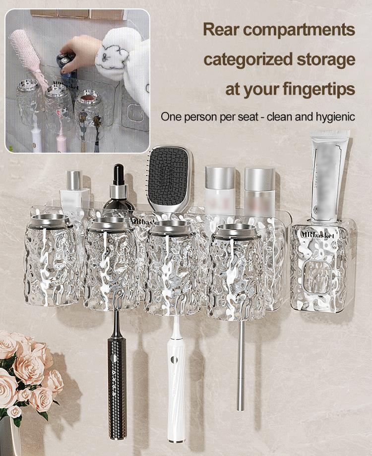 ✨Glacier Pattern Non Punching Toothbrush Shelf