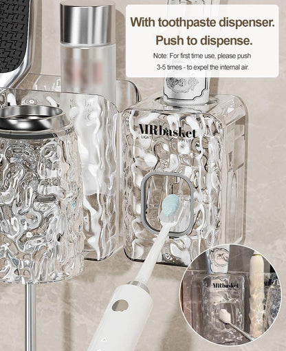 ✨Glacier Pattern Non Punching Toothbrush Shelf