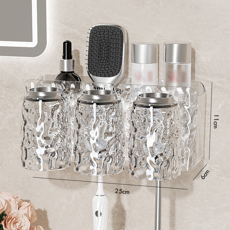 ✨Glacier Pattern Non Punching Toothbrush Shelf