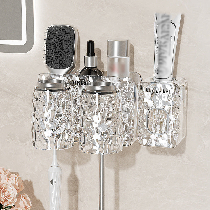 ✨Glacier Pattern Non Punching Toothbrush Shelf