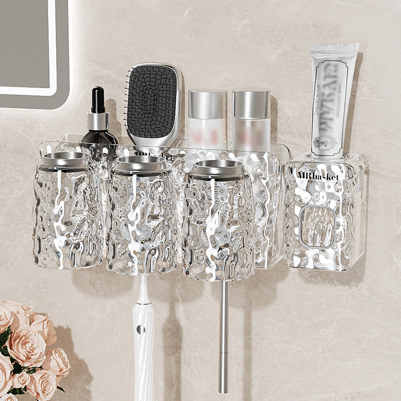 ✨Glacier Pattern Non Punching Toothbrush Shelf