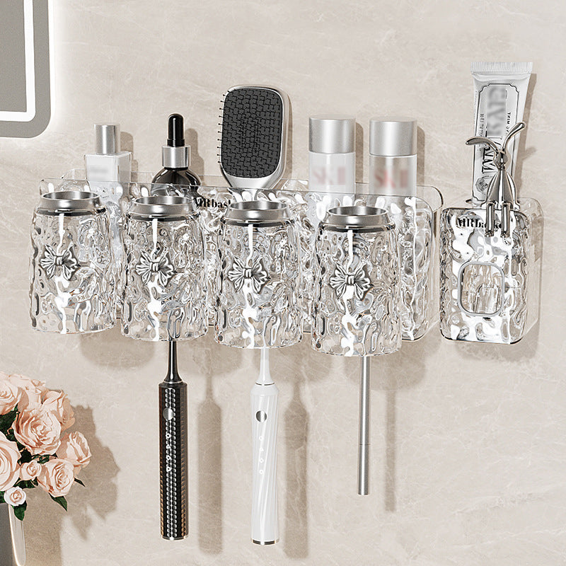 ✨Glacier Pattern Non Punching Toothbrush Shelf