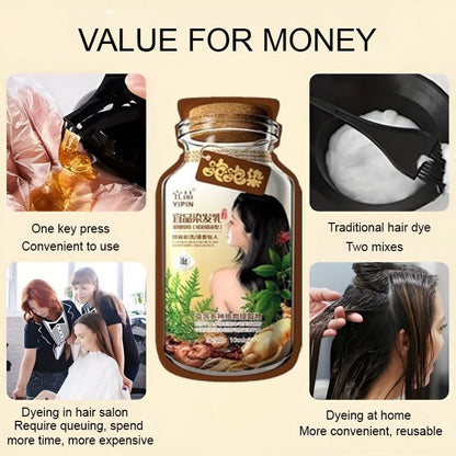 Plant ingredients hair coloring shampoo