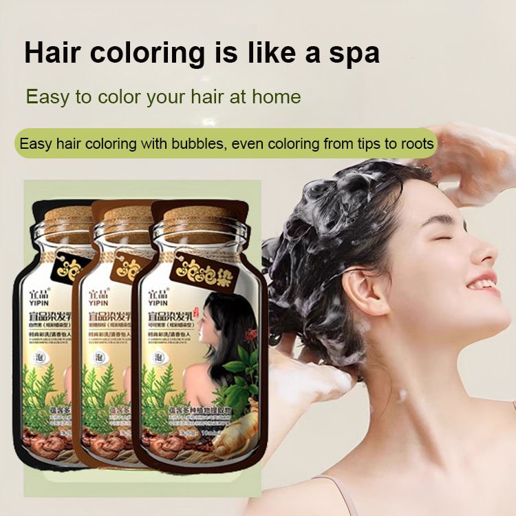 Plant ingredients hair coloring shampoo