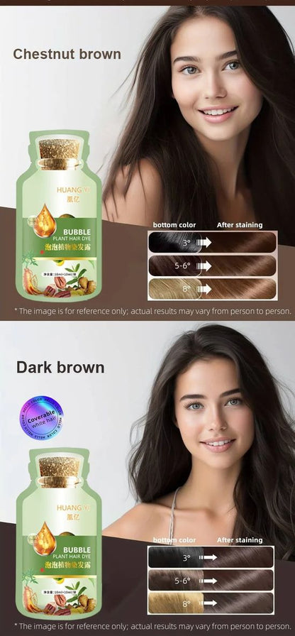 Plant ingredients hair coloring shampoo