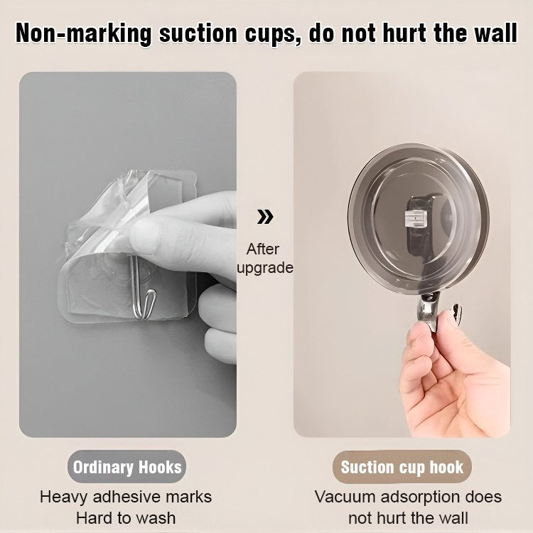 Powerful suction cup hooks no punching