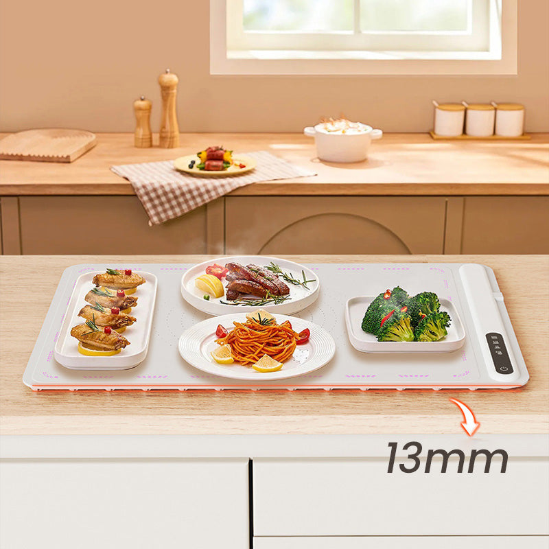 [Creative Gift] Smart Foldable Electric Heating Food Warmer Mat with Adjustable Temperature