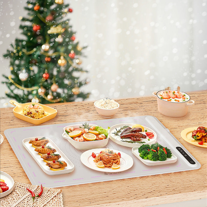 [Creative Gift] Smart Foldable Electric Heating Food Warmer Mat with Adjustable Temperature