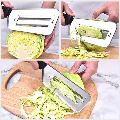 🔥New Year Special 49% OFF🔥Stainless Steel Double-layer Slicer - Best Kitchen Gift (Great Sale⛄BUY 2 Get 30% OFF)
