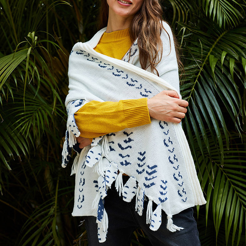 Retro Owl Knit Soft Warm Scarf Shawl