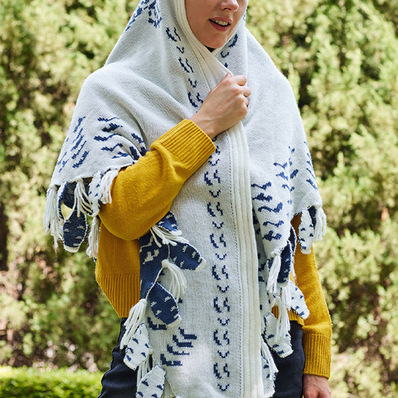 Retro Owl Knit Soft Warm Scarf Shawl