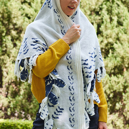 Retro Owl Knit Soft Warm Scarf Shawl