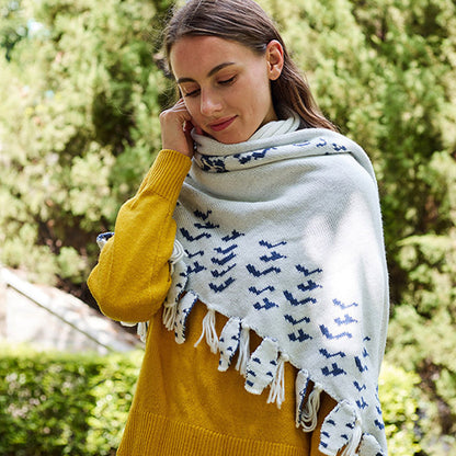Retro Owl Knit Soft Warm Scarf Shawl