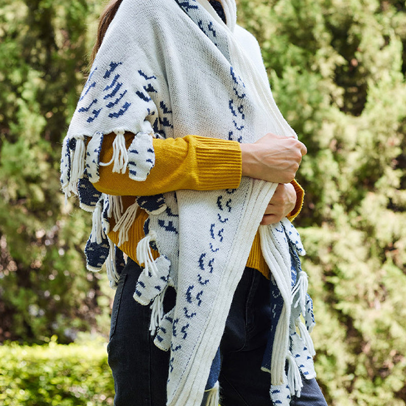 Retro Owl Knit Soft Warm Scarf Shawl