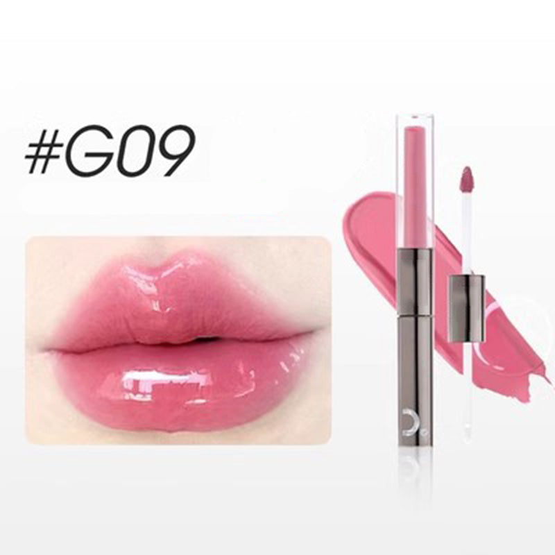 🔥New Year Special 49% OFF🔥2 IN 1 Moisturizing Shimmer Waterproof Long Lasting Double Head Lipstick