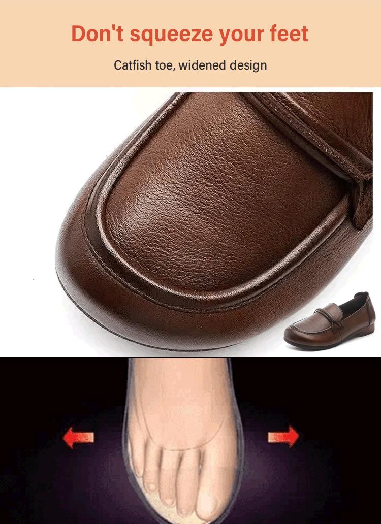 [Swollen Feet Customized] Calfskin Mom Shoes