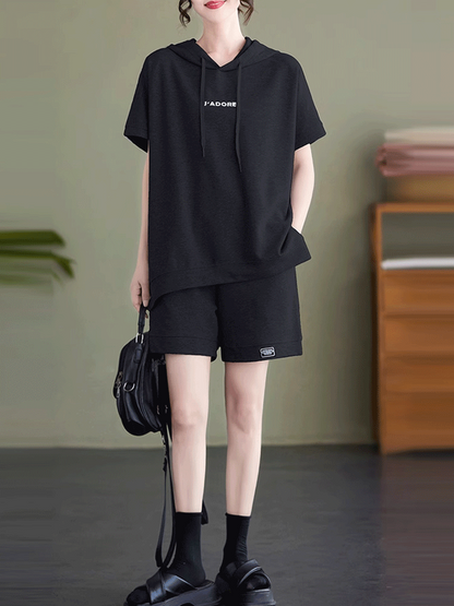 High-end casual age-defying short-sleeve set